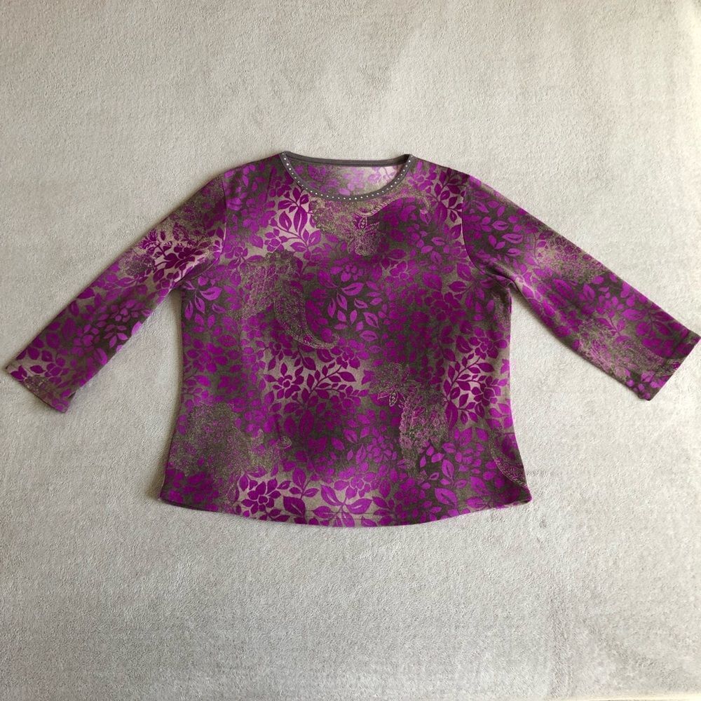 Floral and paisley 3/4 Sleeve Top